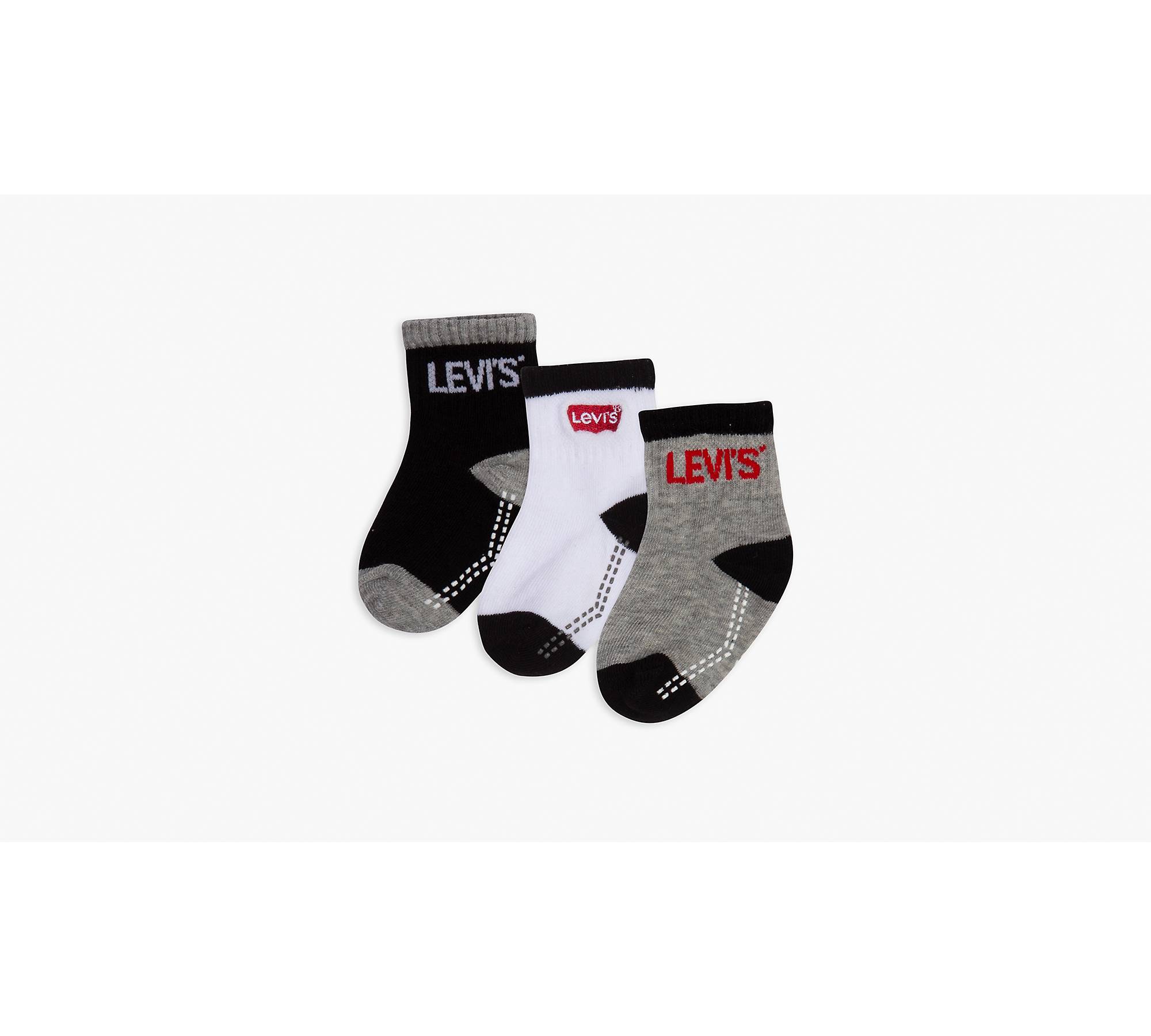 Baby 12-24m Mid Cut Socks 3pk - Black | Levi's® US