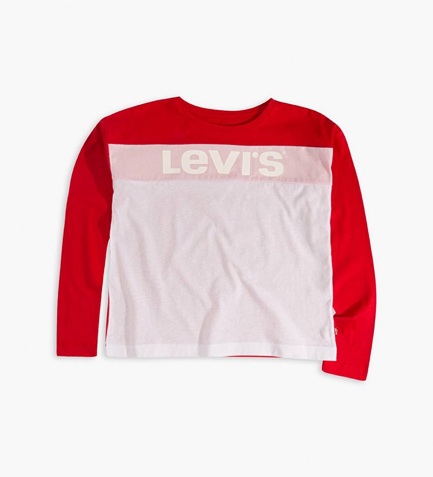 Big Girls Long Sleeve Boxy Graphic Tee Shirt - White | Levi's® US