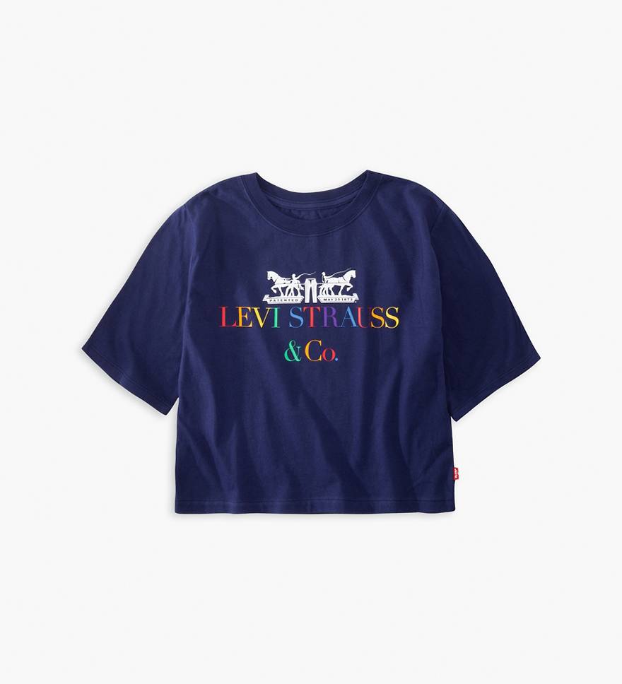 Big Girls Graphic Cropped Tee Shirt 1