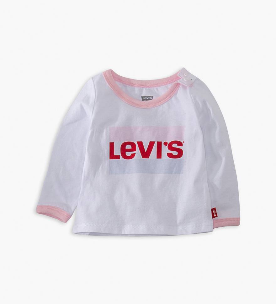 Baby Girls Long Sleeve Ringer Tee Shirt - White | Levi's® US
