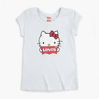 Big Girls Levi's® x Hello Kitty Logo Tee Shirt 1
