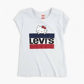 Big Girls Levi's® x Hello Kitty Sportswear Logo Tee Shirt 1
