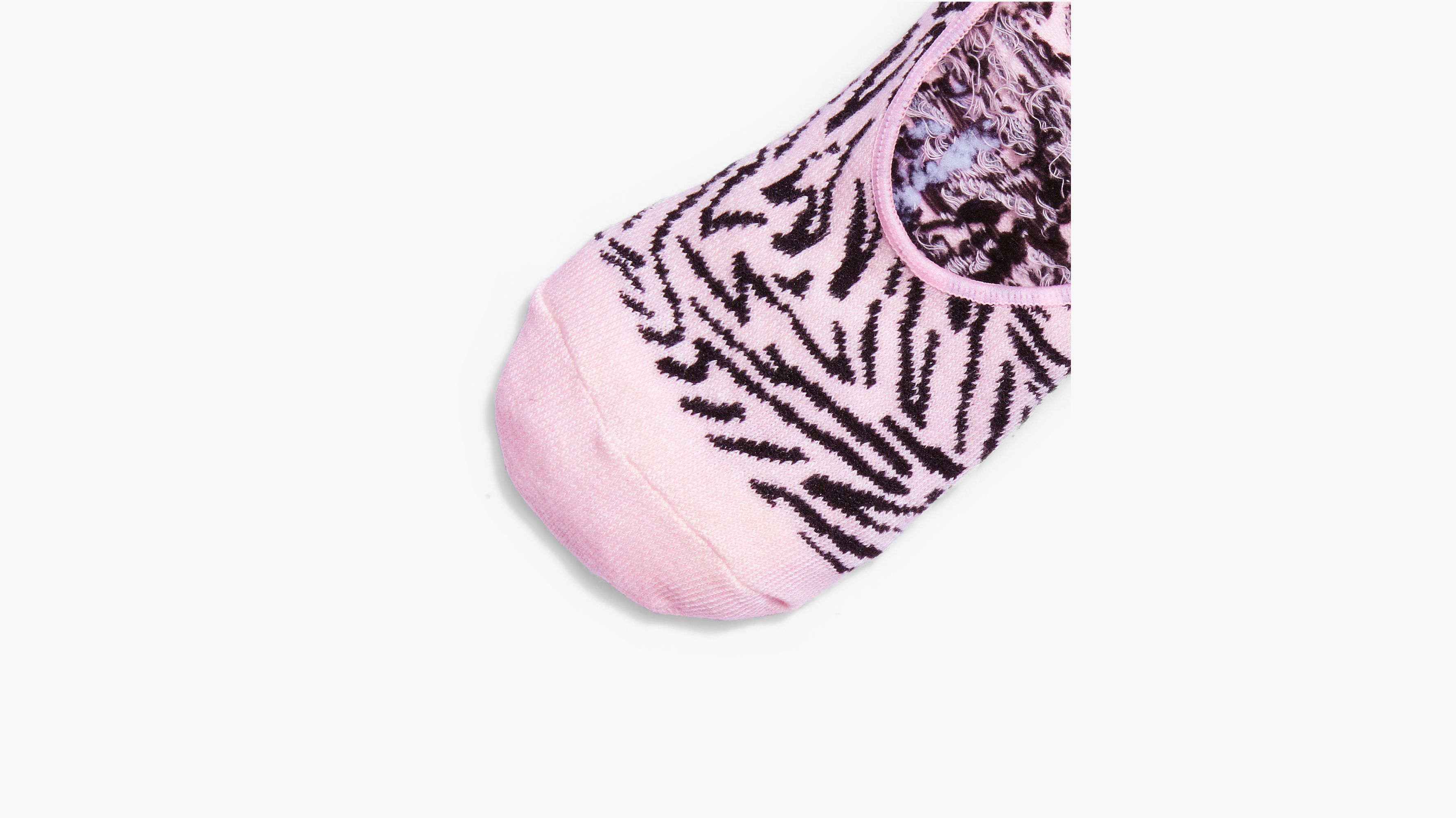 No Nonsense Color Expressions Women's No-Show Zebra Print Socks