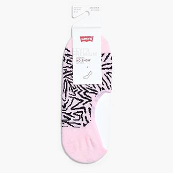 Zebra Print No Show Socks 4