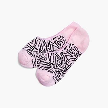 Zebra Print No Show Socks 1