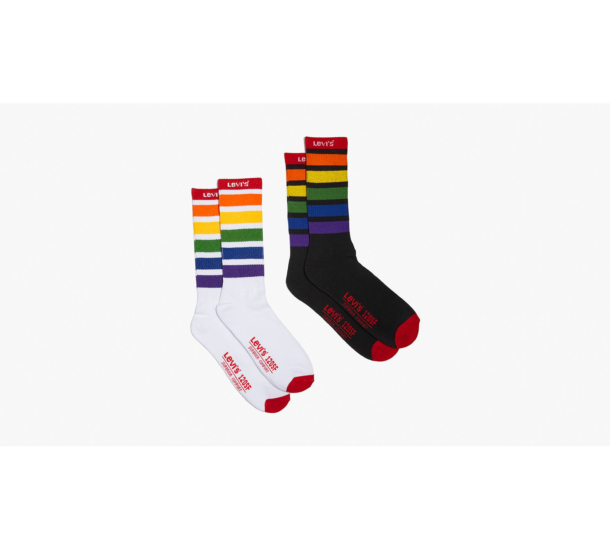 Levi's® Pride Vintage Cut Socks (2 Pack) - Multi-color | Levi's® US