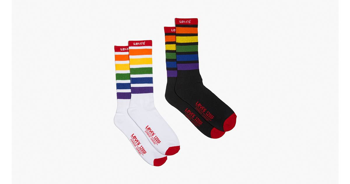 Levi's® Pride Vintage Cut Socks (2 Pack) - Multi-color | Levi's® US
