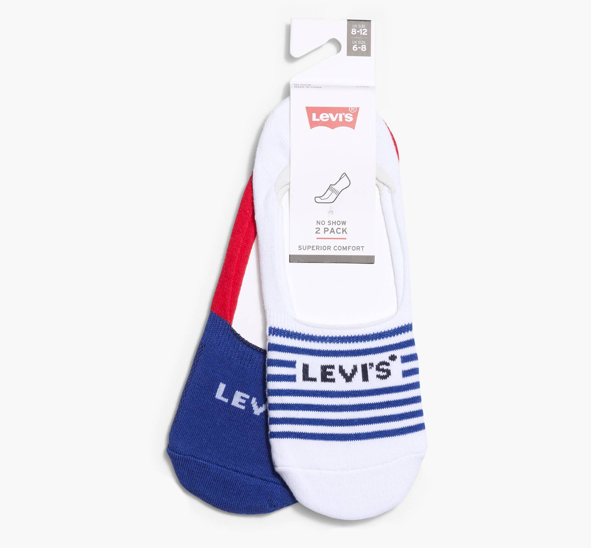 Levi's® No Show Striped Socks (2 Pack) - Multi-color | Levi's® US