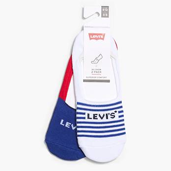 Levi's® No Show Striped Socks (2 Pack) 4