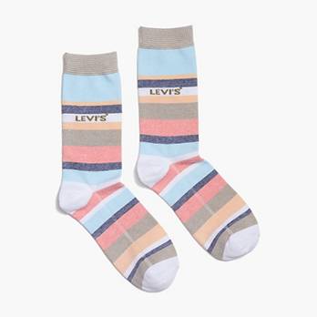 Levi's® Crew Cut Striped Socks (2 Pack) 2