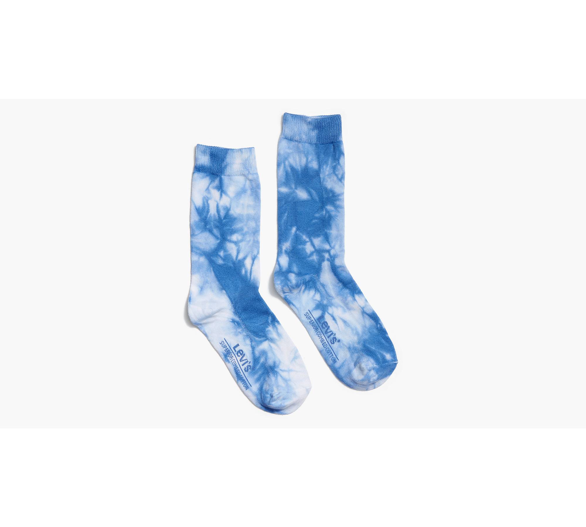 Unisex 6 Sock - Blue Tie Dye