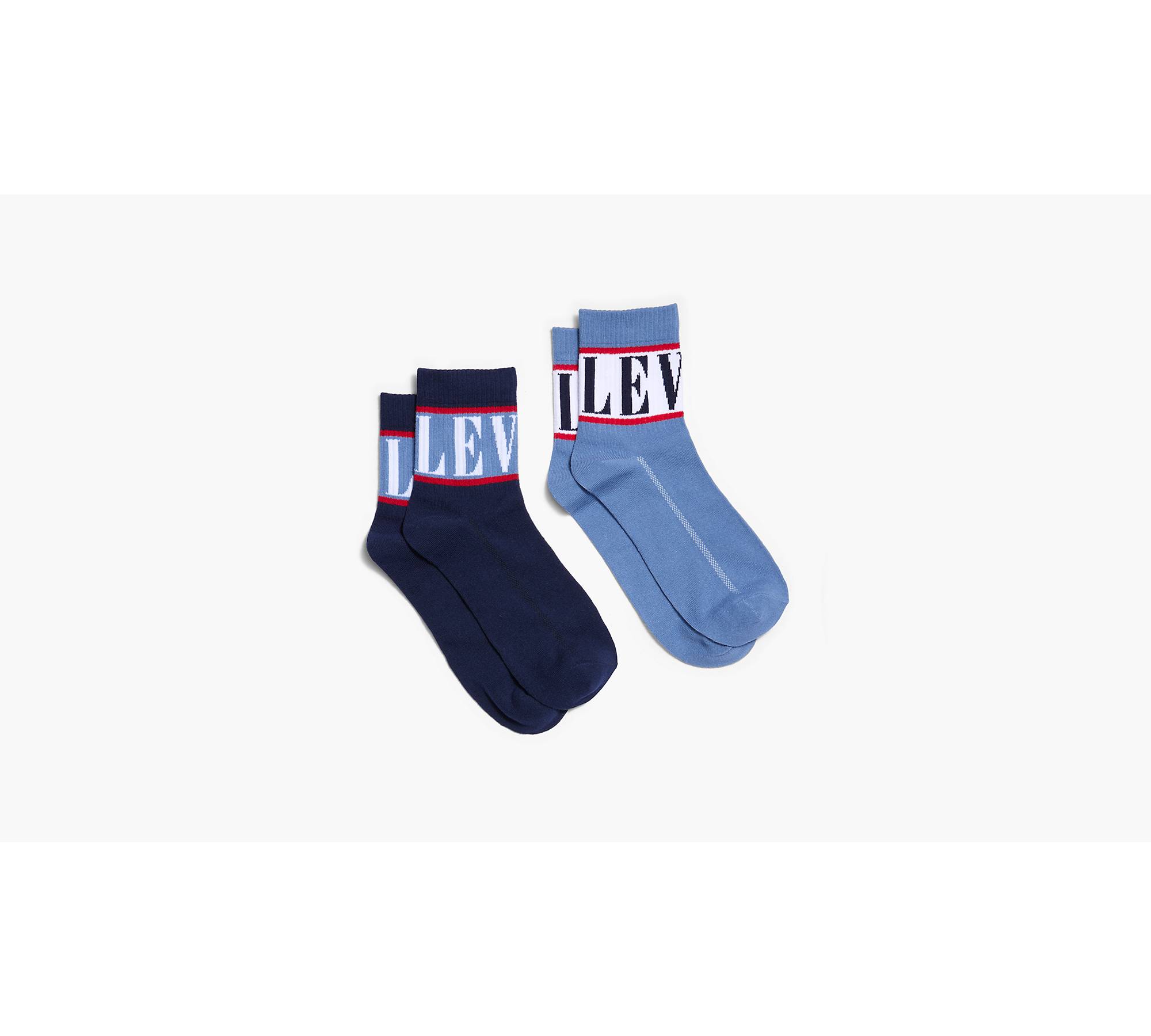 Levi's® Logo Short Socks (2 Pack) - Multi-color | Levi's® US