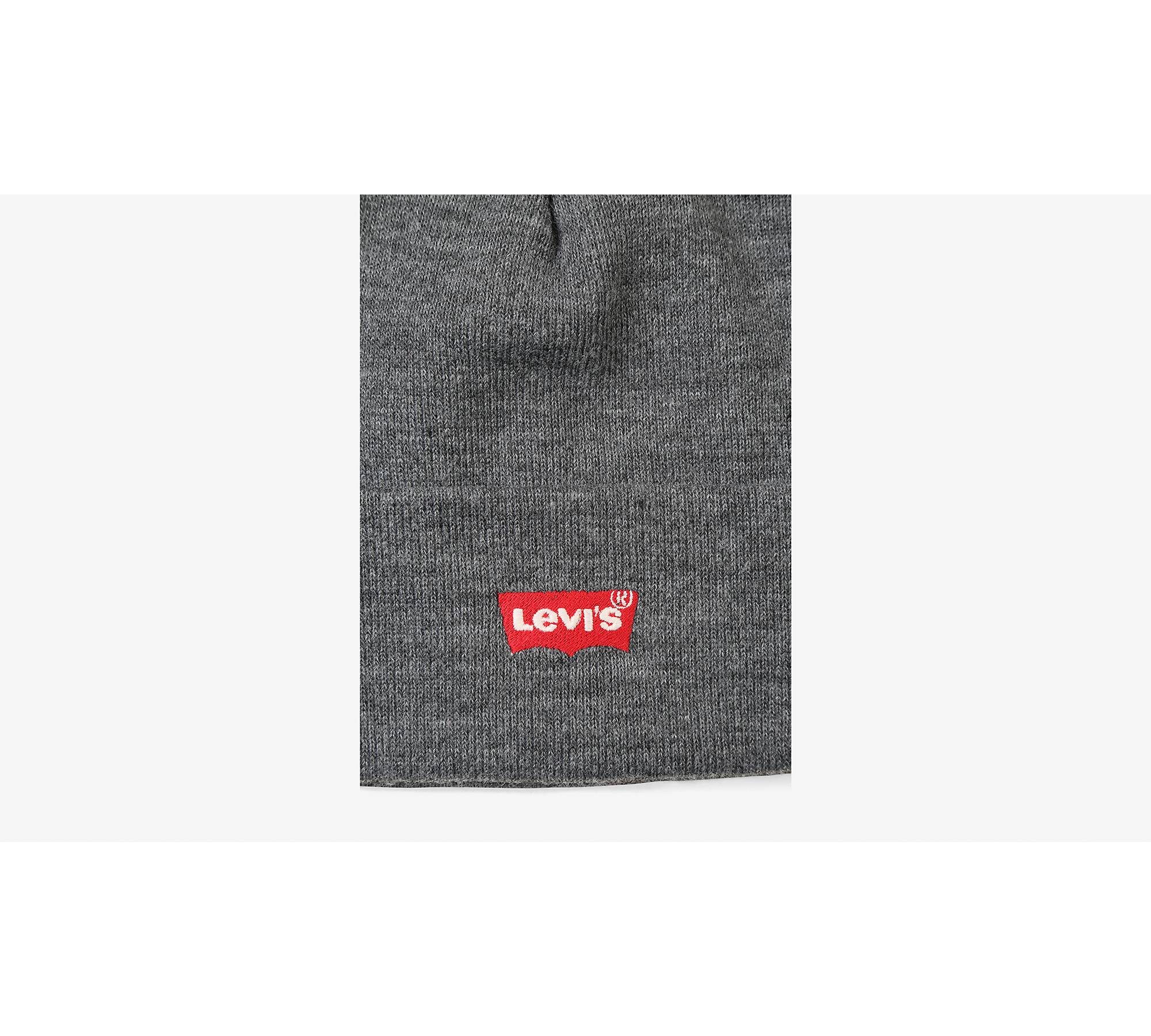 Bonnet noir côtelé avec logo brodé LEVI'S® ACC. - CCV Mode