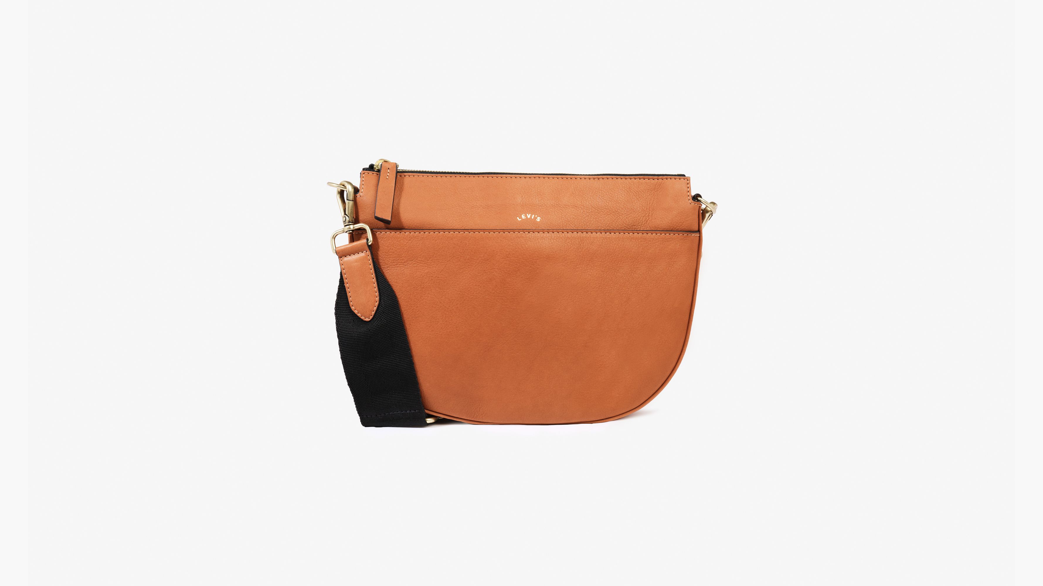 Leather Zip Top Saddle Bag Bag 