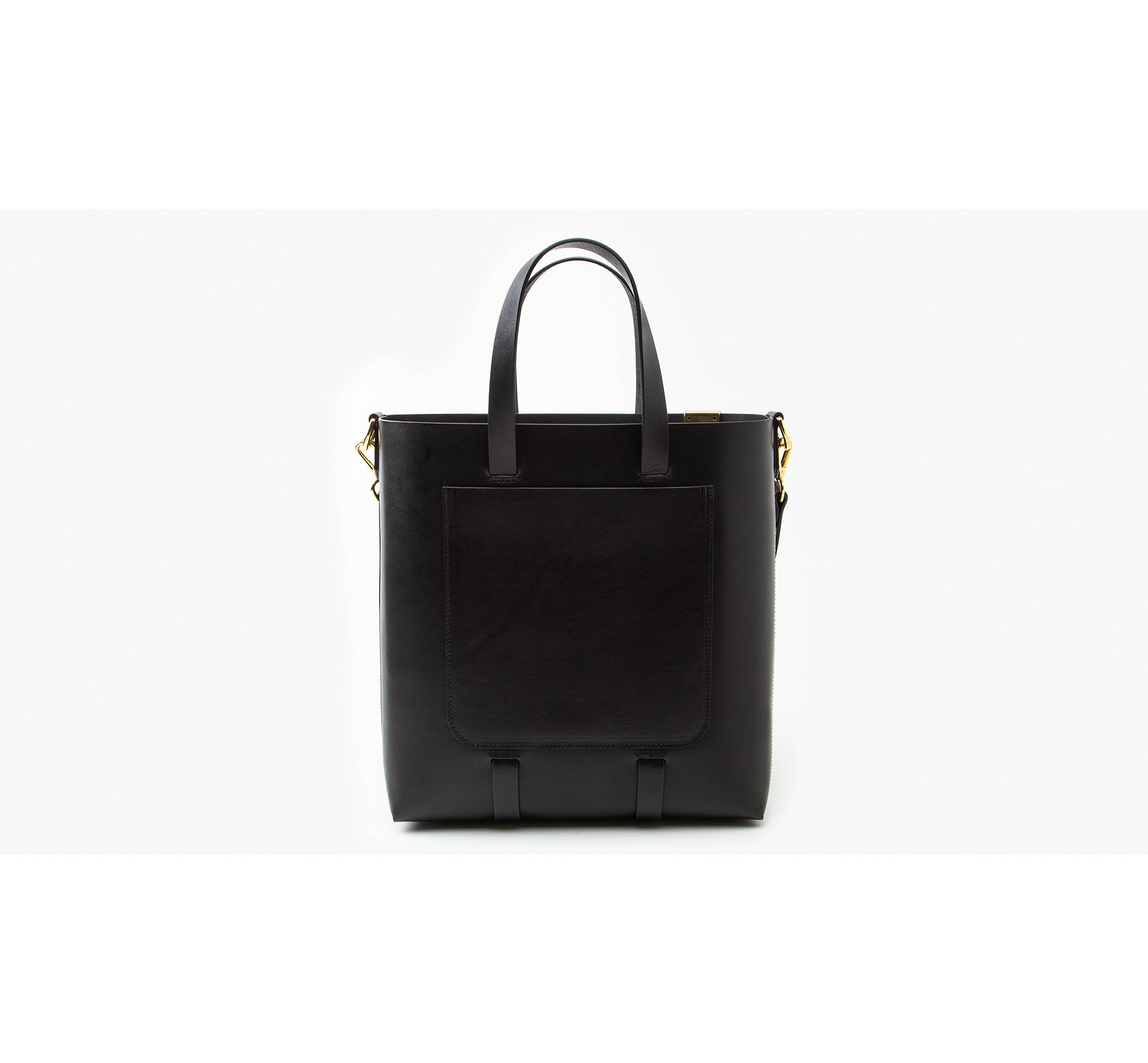 Premium Structured Tote Bag, Black