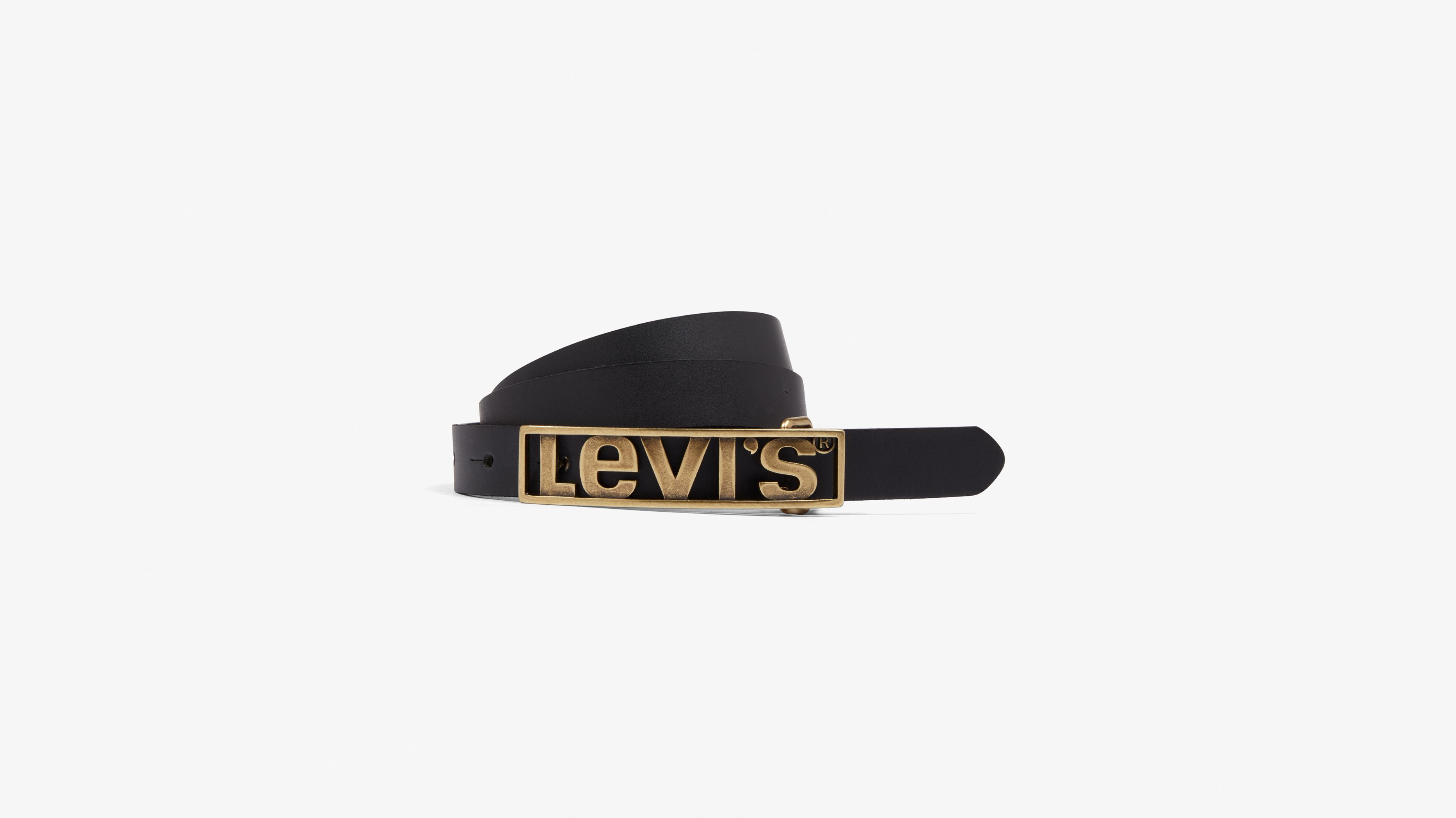Levi's® Logo Plaque Belt - Black | Levi 