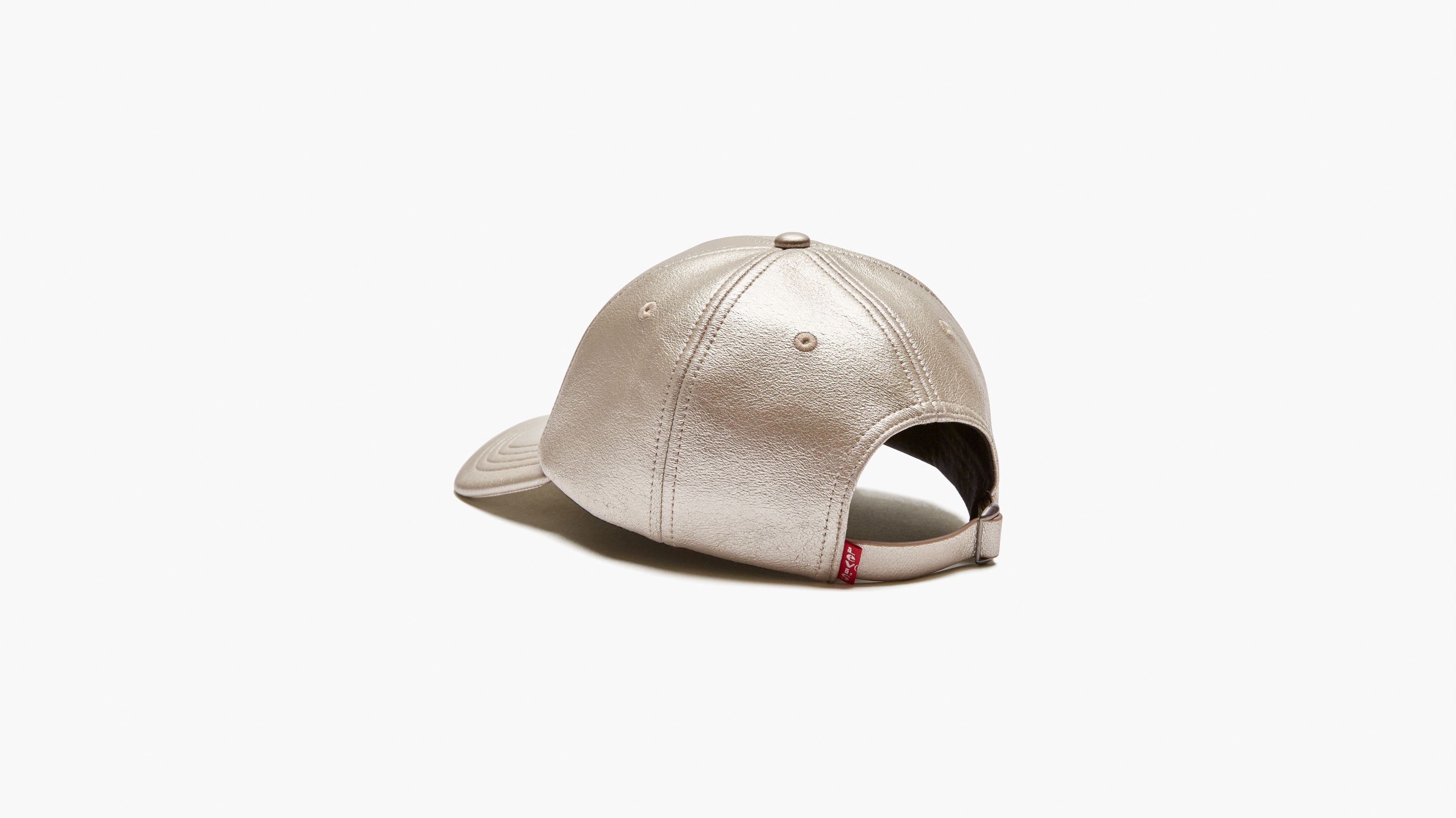 metallic baseball cap