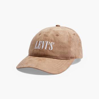 Levi's® Serif Logo Suede Baseball Hat 1