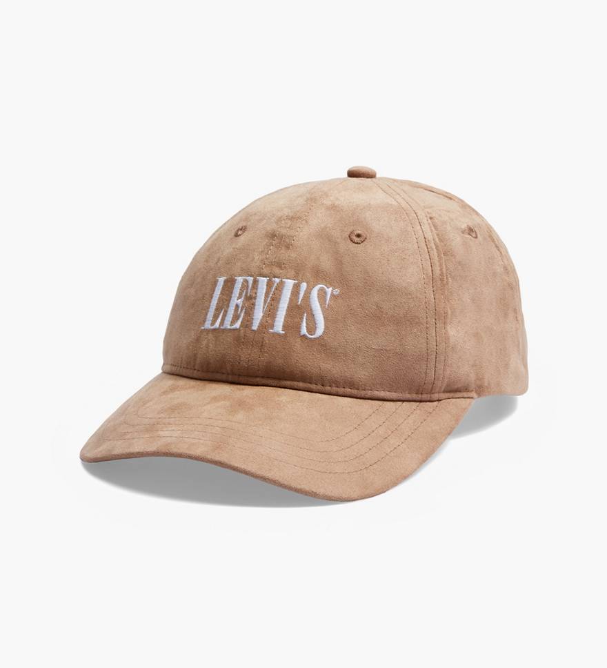 Levi's® Serif Logo Suede Baseball Hat 1