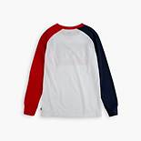 Big Boys Longsleeve Colorblock Sportswear Logo Tee Shirt 2