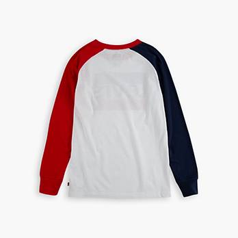 Big Boys Longsleeve Colorblock Sportswear Logo Tee Shirt 2