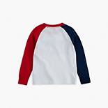 Toddler Boys 2T-4T Longsleeve Colorblock Sportswear Logo Tee Shirt 2