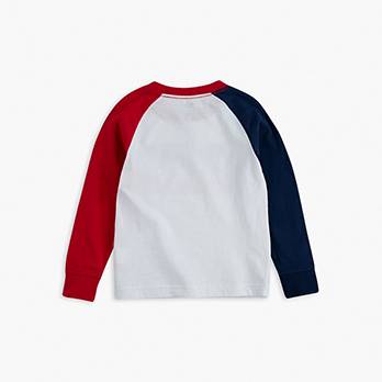 Toddler Boys 2T-4T Longsleeve Colorblock Sportswear Logo Tee Shirt 2