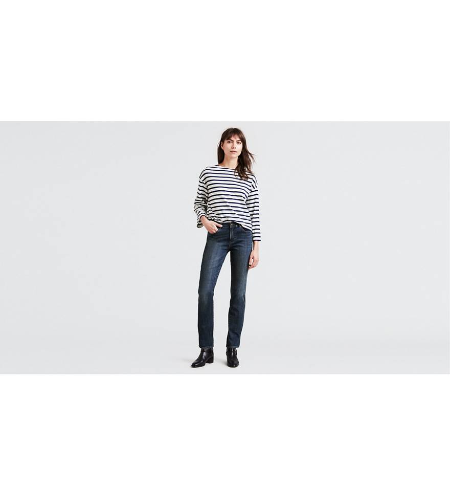 Levi's Women's Classic Straight Jeans (Standard and Plus), Lapis Dark Horse  (Waterless), 34 Long : : Clothing, Shoes & Accessories