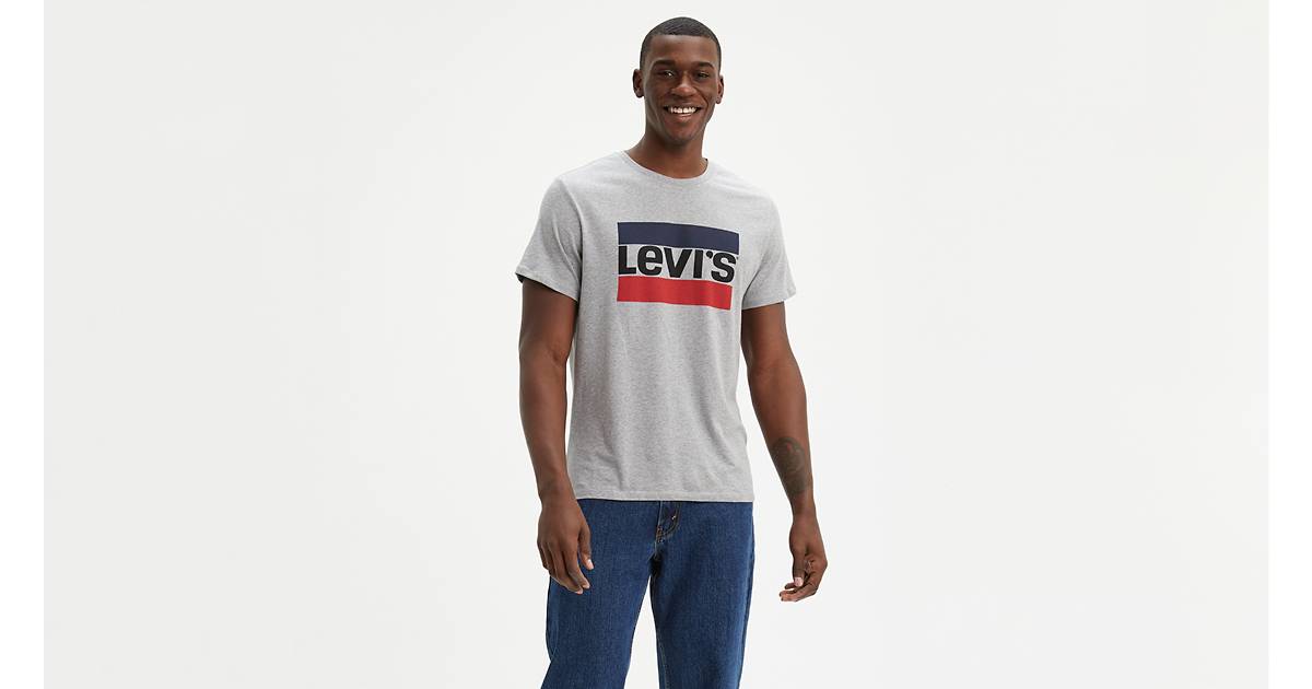 T Shirt Levi's ® homme blanc avec grand logo sportswear