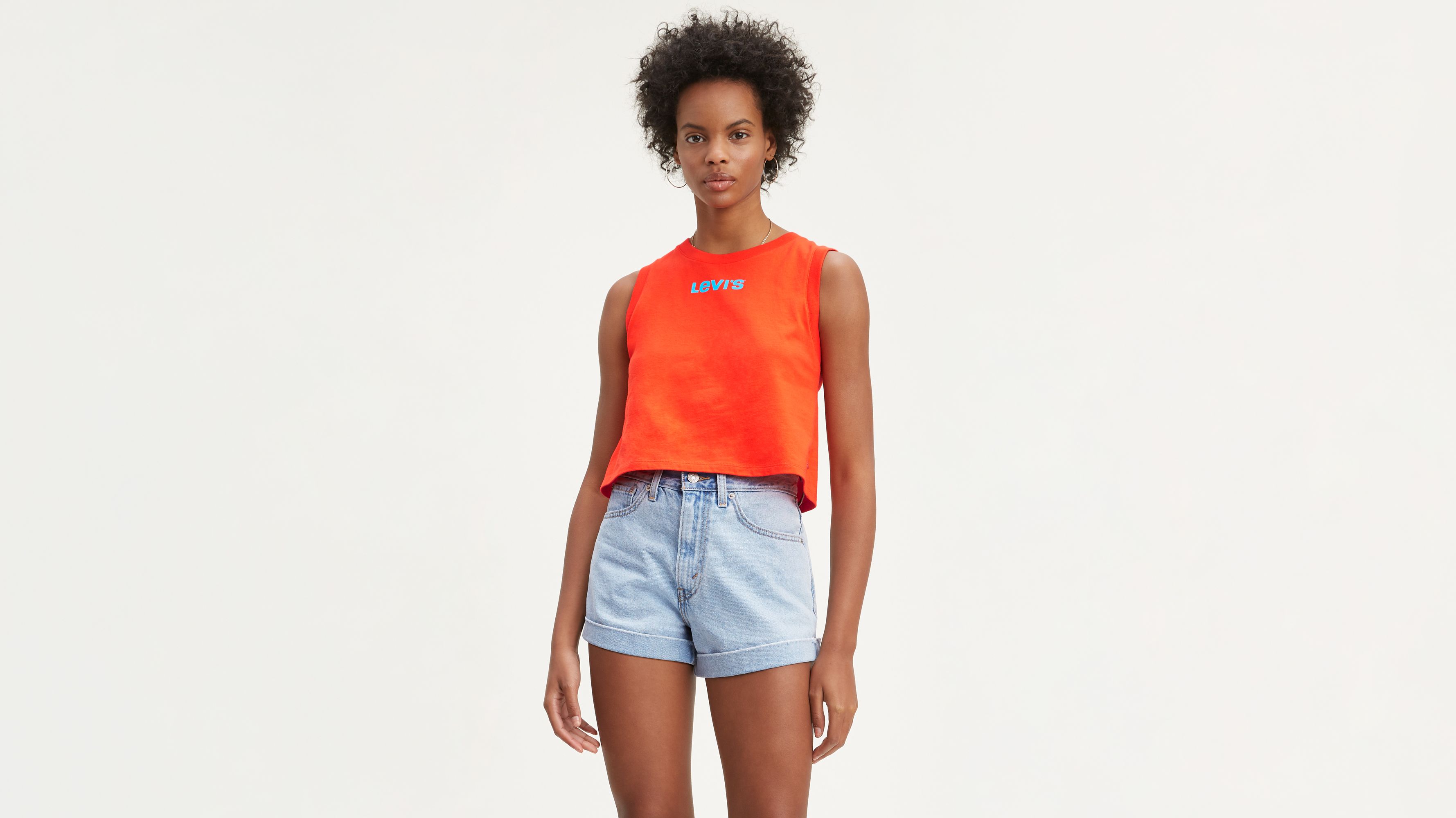 levi's graphic crop tank