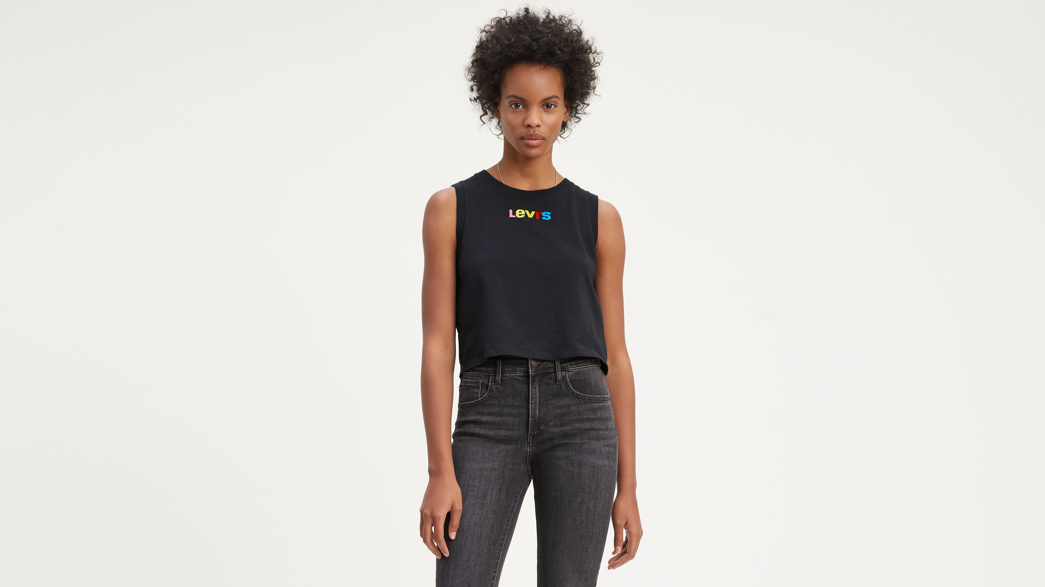 Levi's graphic crop tank Clearance