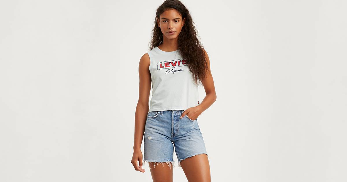 Graphic Cropped Tank Top - White | Levi's® US