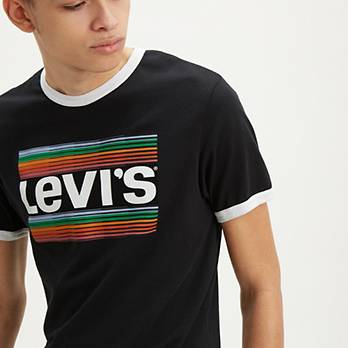 Levi’s® Stripe Sportswear Logo Ringer Tee Shirt 4
