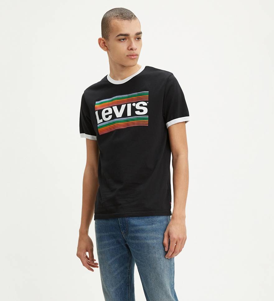 Levi’s® Stripe Sportswear Logo Ringer Tee Shirt 1
