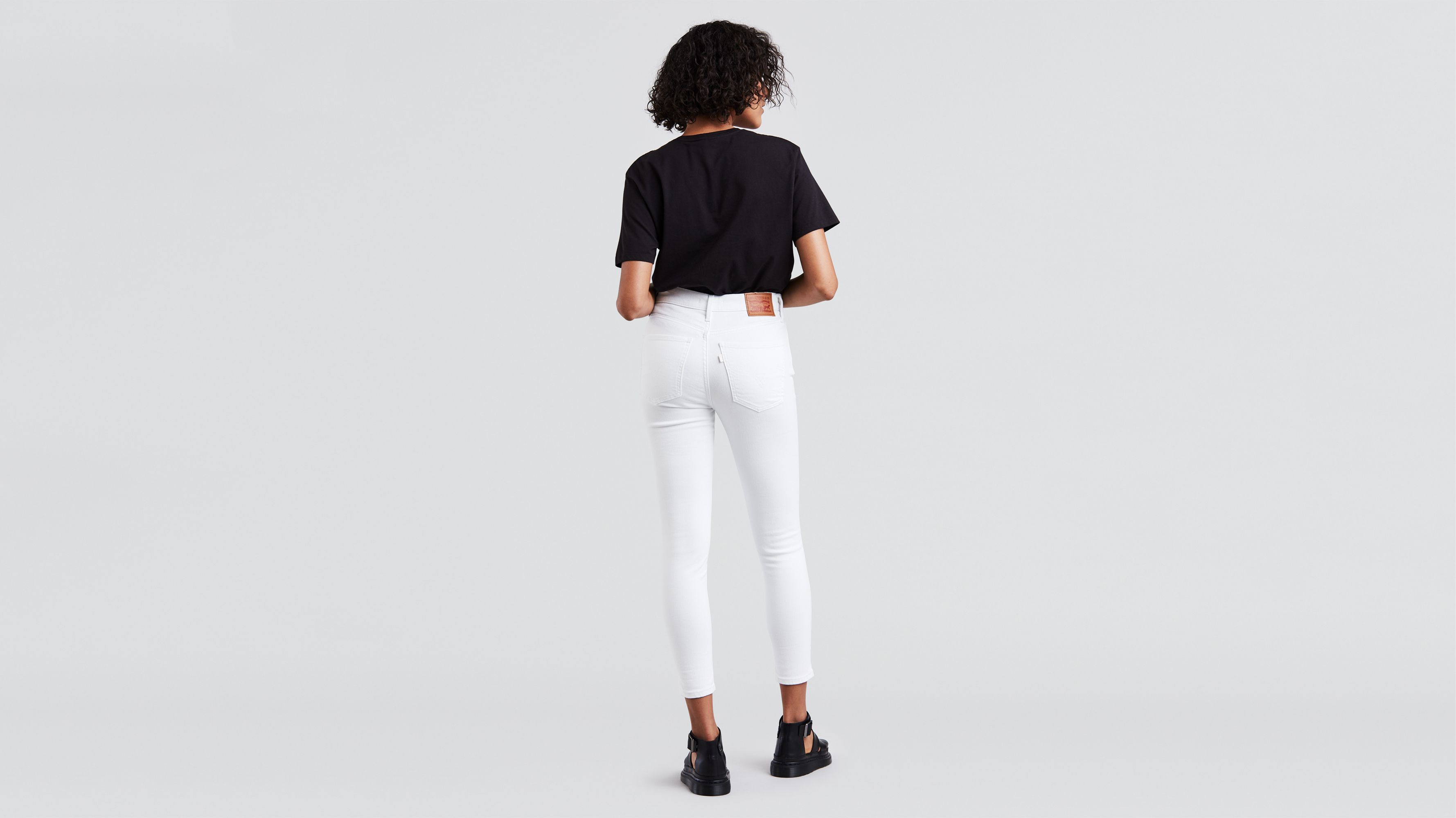 Mile High Ankle Skinny Jeans - White 