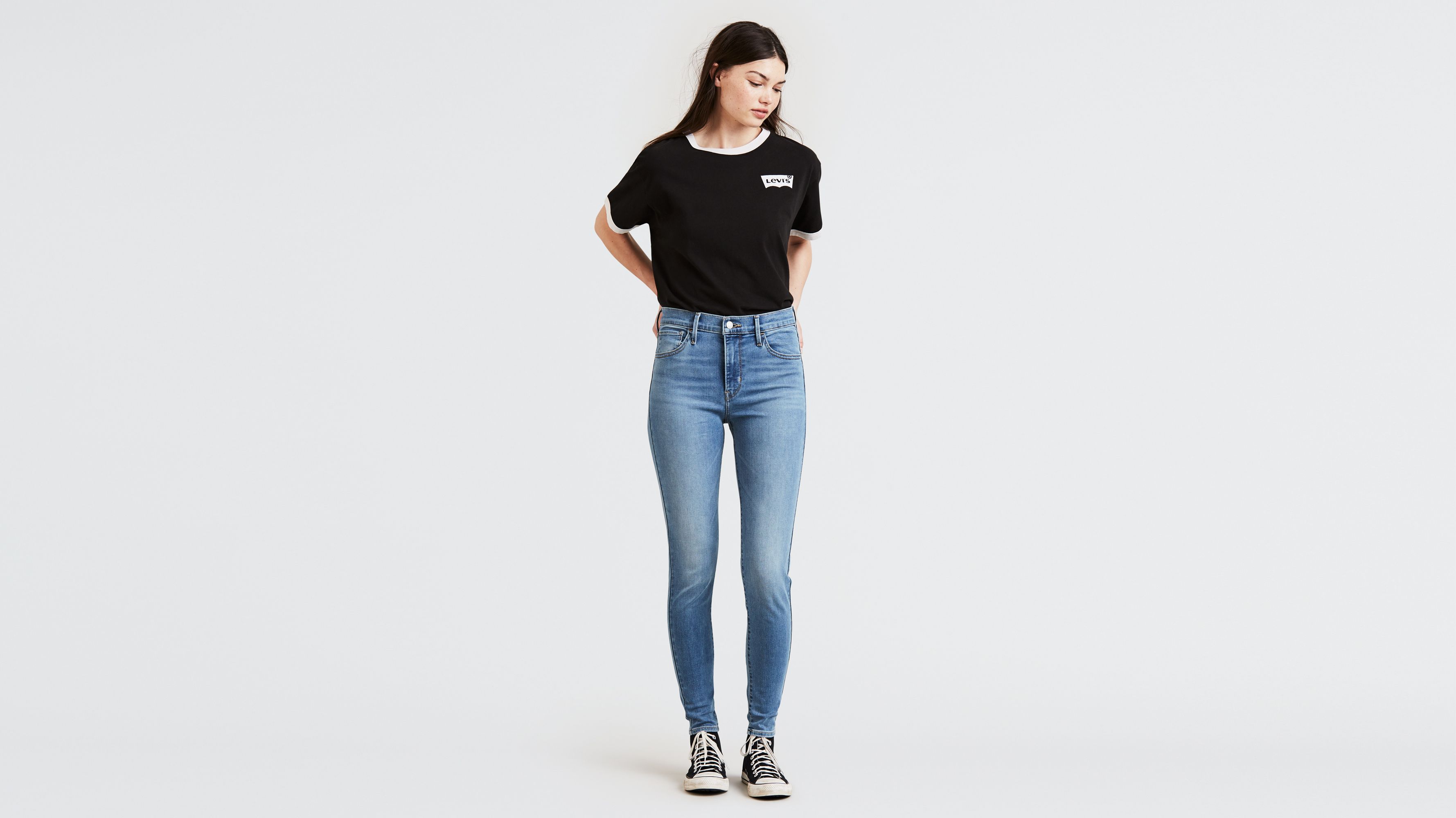 501 high waist skinny jeans