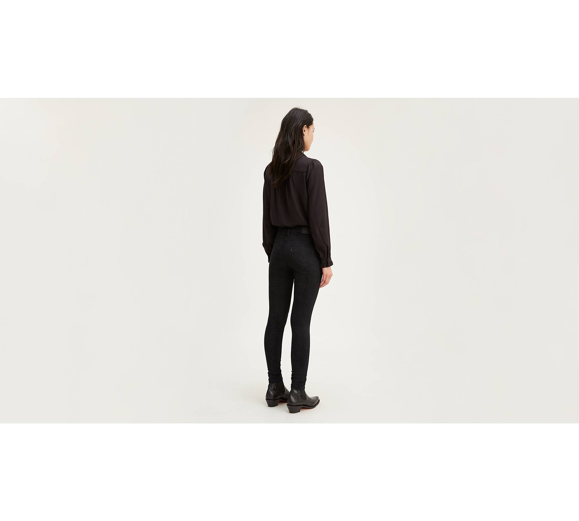 720 High Rise Super Skinny Snake Print Women's Jeans - Black | Levi's® US