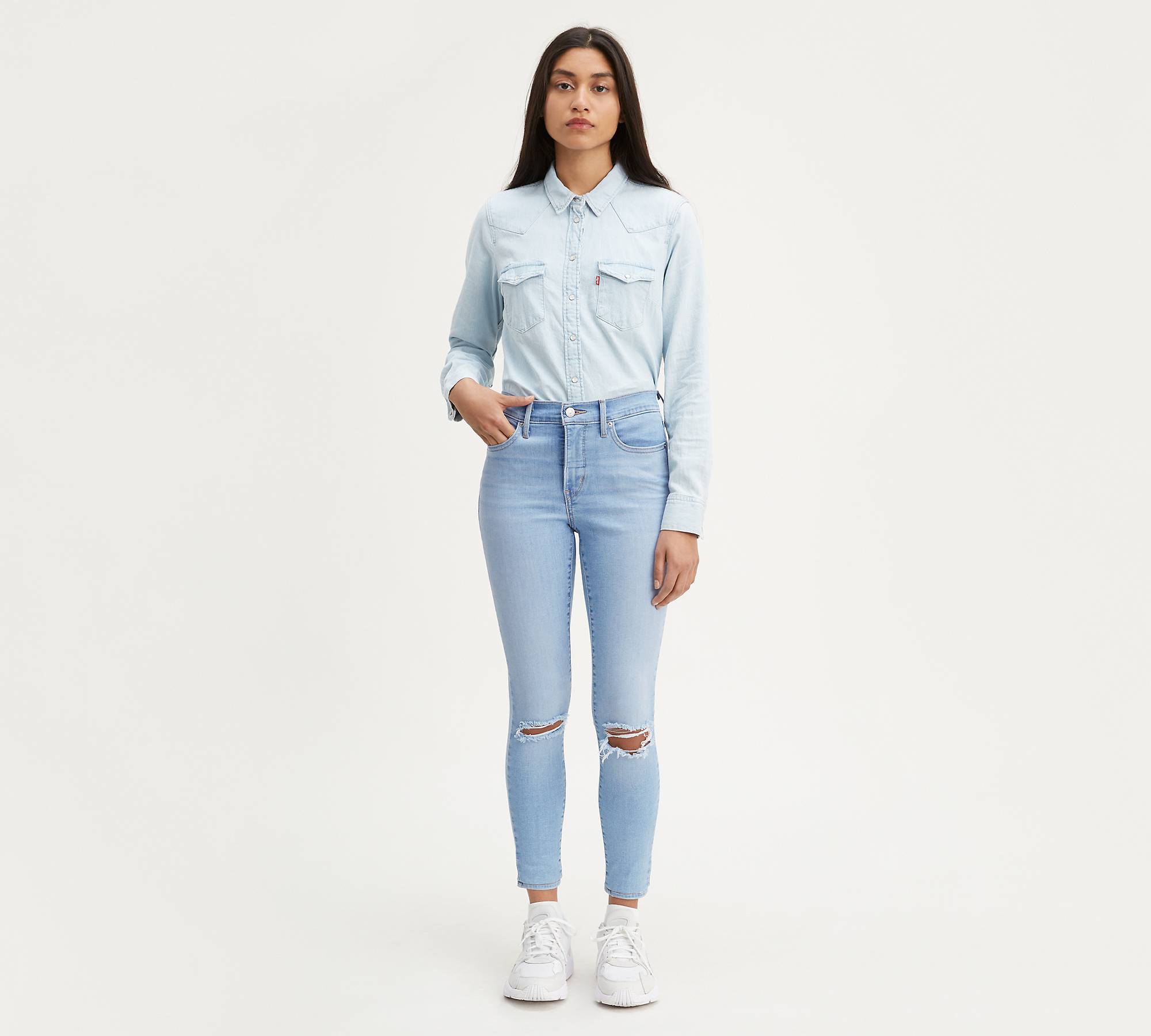 310 Shaping Super Skinny Ripped Women's Jeans - Light Wash | Levi's® US