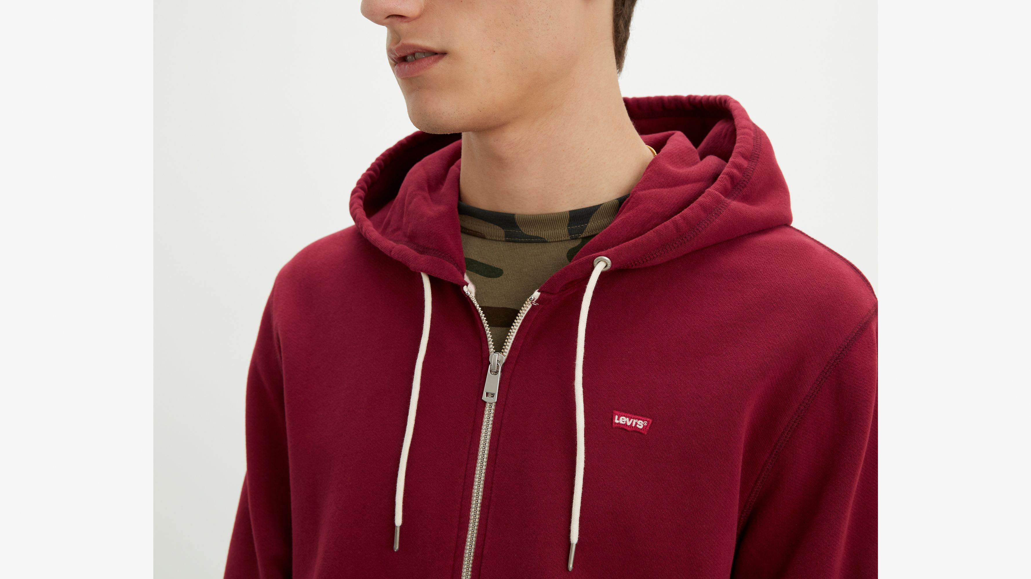 Levi s Chest Logo Zip Hoodie Red Levi s US