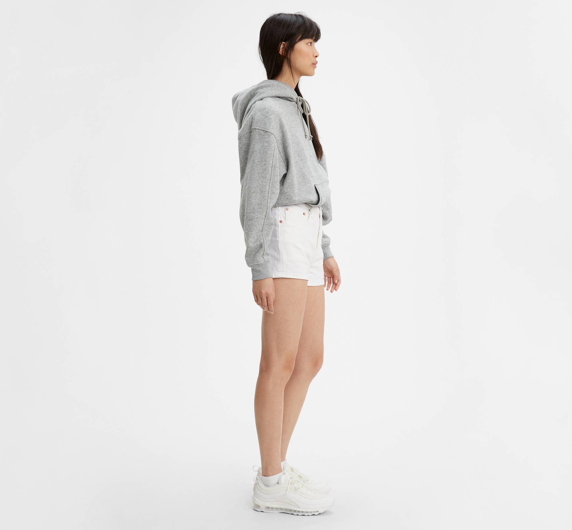 501® High Rise Women's Shorts - White | Levi's® US