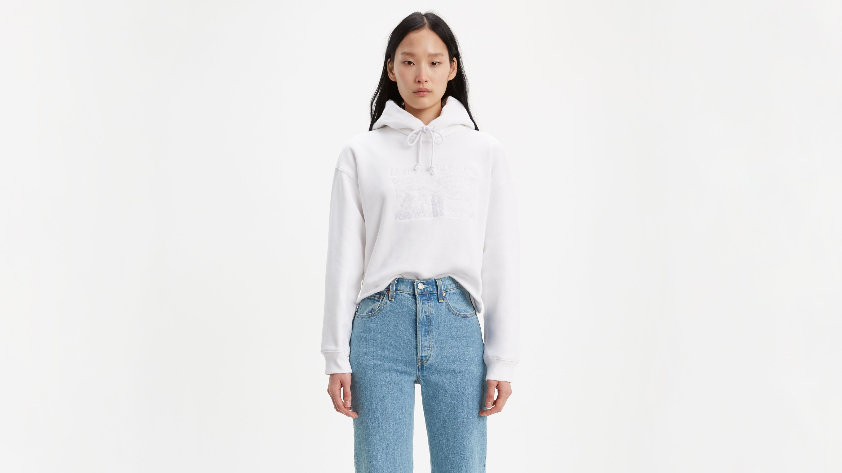 Levis raw cut crop hoodie hotsell