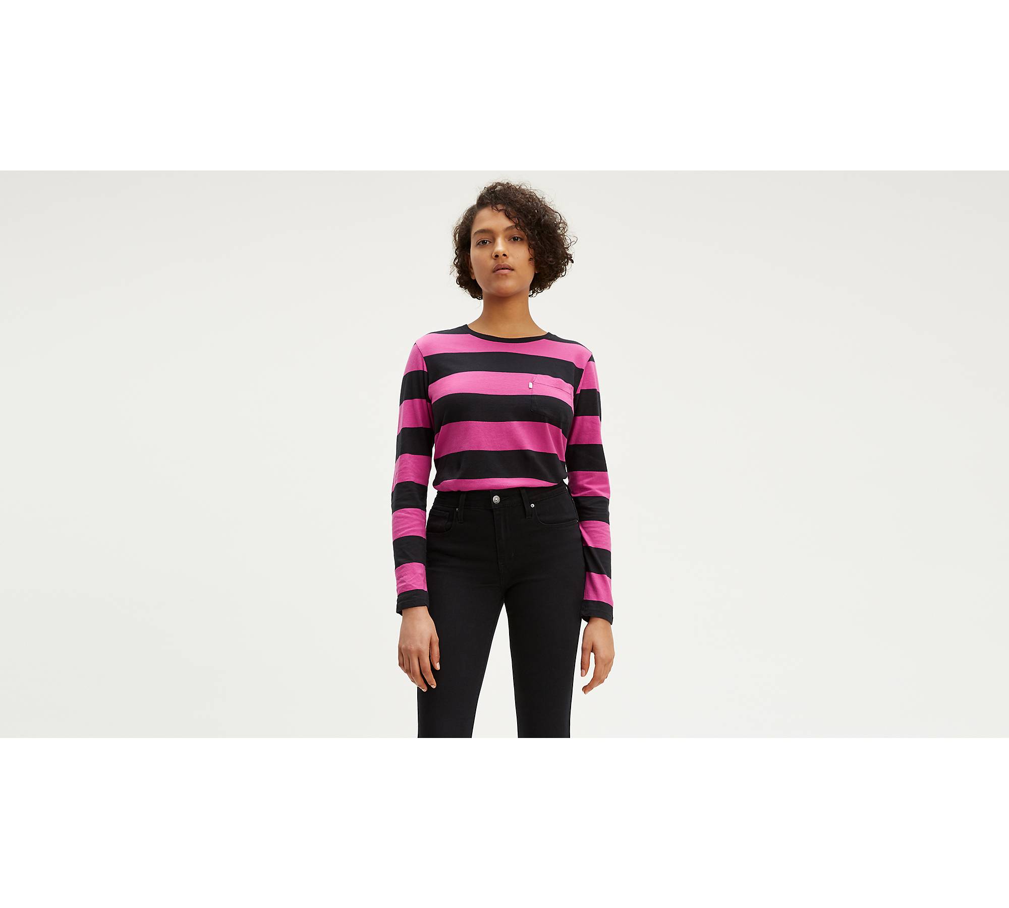 Long Sleeve Striped Perfect Pocket Tee Shirt - Multi-color | Levi's® US