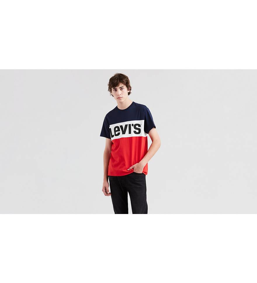 Short Sleeve Colorblock Tee Shirt - Blue | Levi's® US