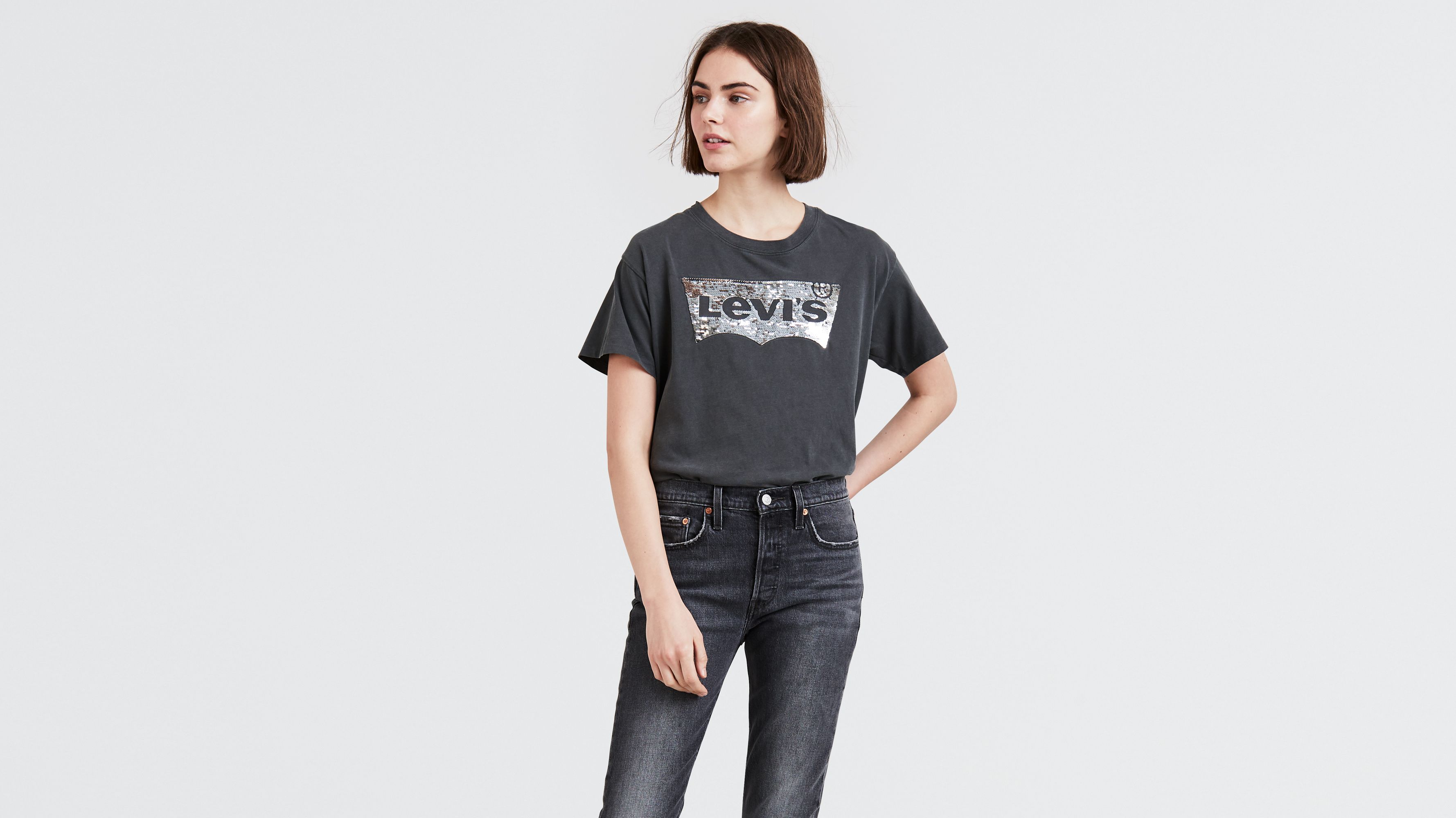 t shirt levis sequin