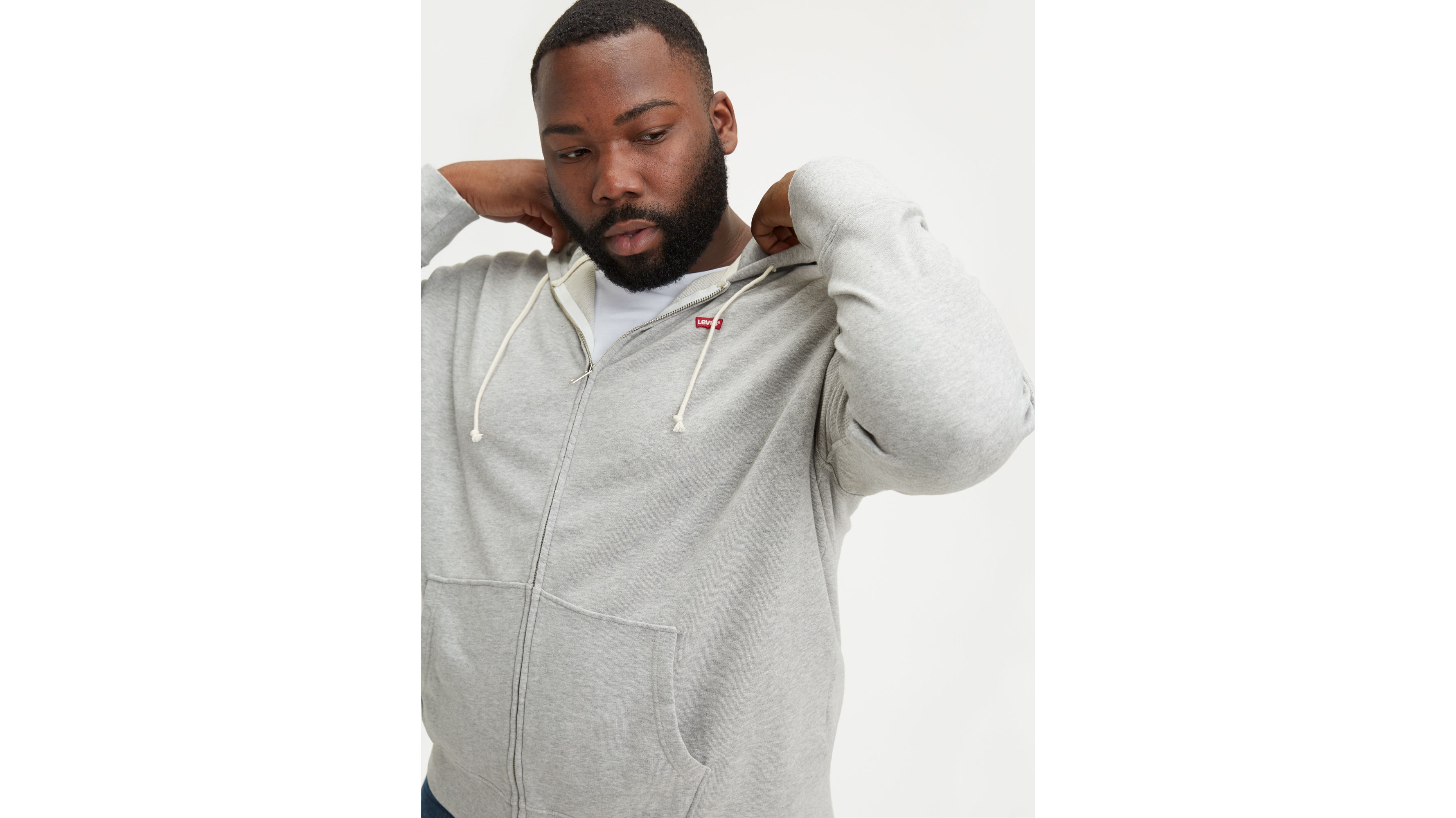 Levi's grey cheap zip hoodie