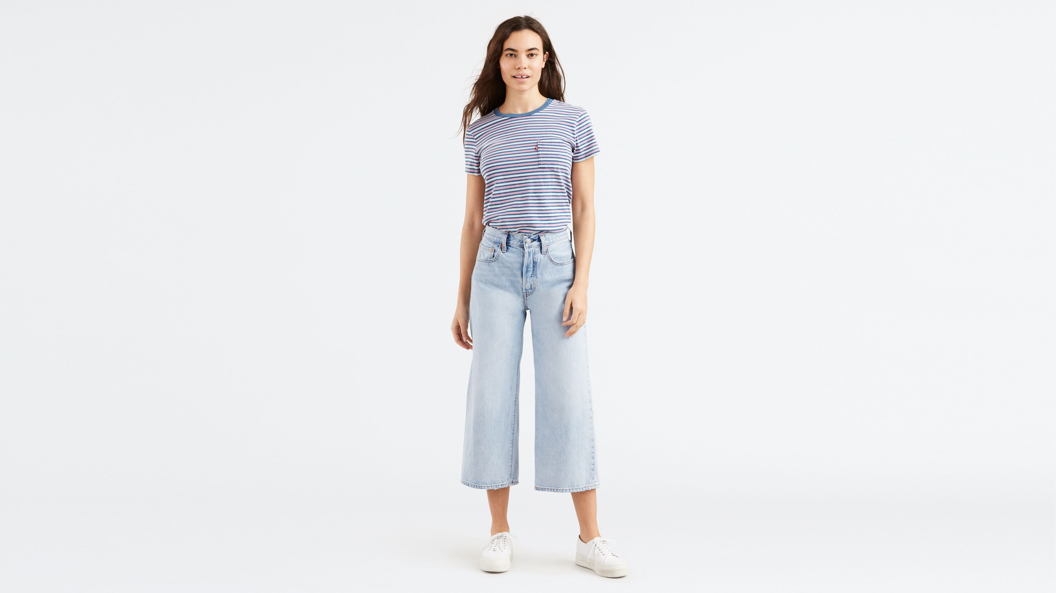 levi's high water wide leg jeans