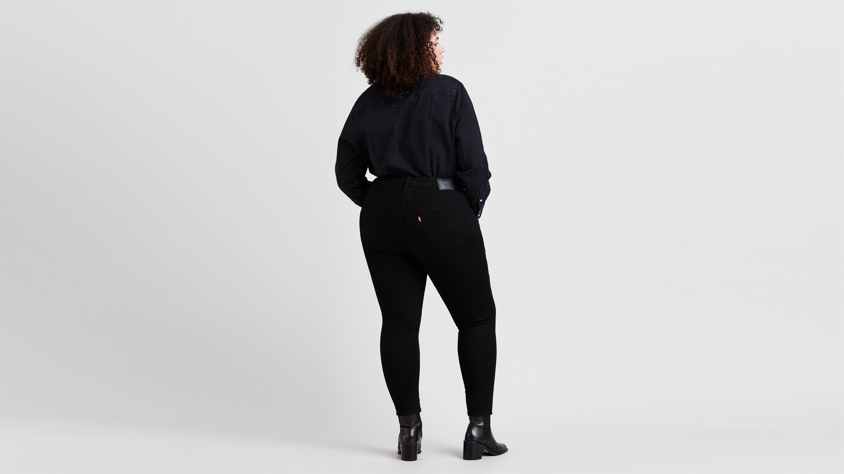 720 High Rise Super Skinny Women's Jeans (plus Size) - Black
