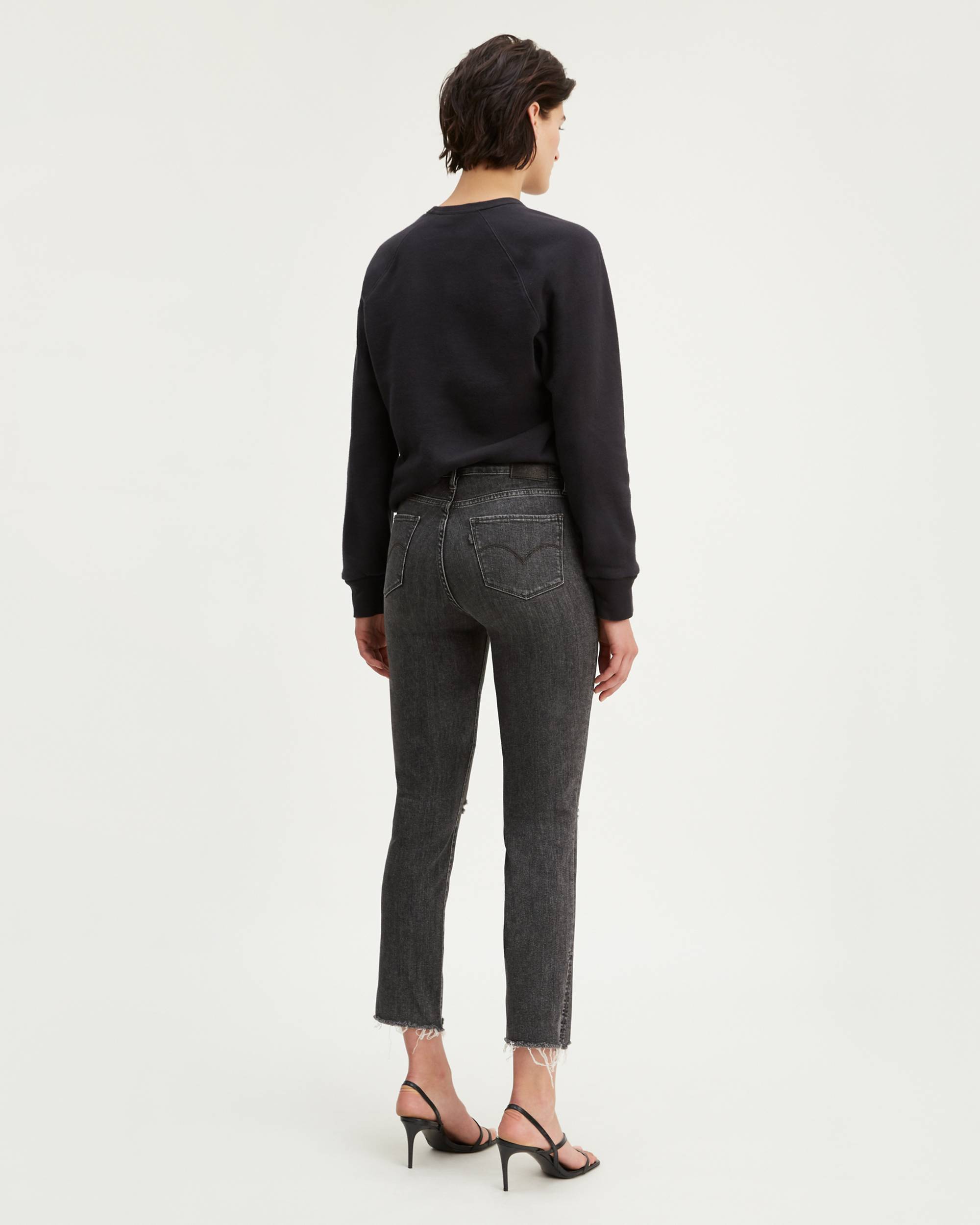 724 High Rise Slim Straight Crop Ripped Women's Jeans 3