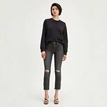 724 High Rise Slim Straight Crop Ripped Women's Jeans 1