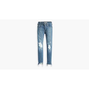 724 High Rise Slim Straight Crop Ripped Women's Jeans 5